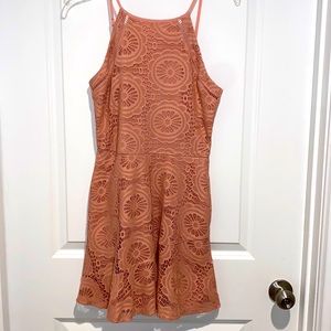 Speechless Juniors' Lace Fit & Flare Dress